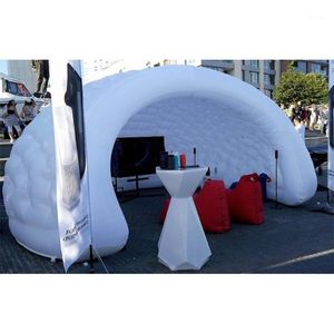 Tendas e abrigos ANDs Funworld LED luz configurar a barraca inflável marquise cúpula da lâmpada para exposição