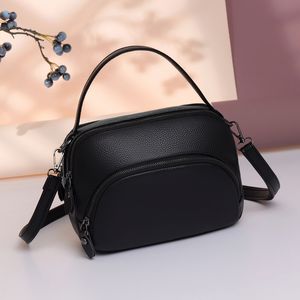 100% cowhide casual women's shoulder Crossbody bag female handbag Black bolsa feminina girl bag 2020 The New Women Messenger bag