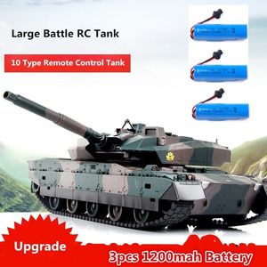 Nyaste RC Battle Tank XQTK24 med 3st Batteri 45 graders sluttning Off Road 330degree Roterande Turret Remote Contorl RC Tank Presenter 201208