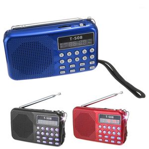 T508 Mini Portable LED Light Stereo FM Radio MP3 Music Player TF USB Speaker1