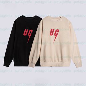 Mens Hoodie Mulheres Sport Letter Sweatshirt Hoodies Clássico Pullover Pullover Pescoço Pescoço Preto Damasco Camisolas Tamanho S-2XL