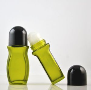 Flaconi di deodorante roll-on in vetro da 50 ml Flacone di dolore rotante in vetro Flacone di perline di rugiada per il corpo profumato-Per deodorante-idratante naturale SN6232