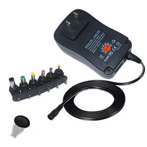 1.2m 3V-12V 조정 가능한 다중 전압 30W 스위칭 전원 어댑터 USB 포트 미국 / 영국 / EU / AU 플러그 다기능 전원