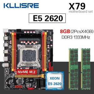 タブレットPCのマザーボードKLLISRE X79チップセットマザーボードセットLGA2011コンボXeon E5 2620 CPU 2ピースX 4GB = 8GBメモリDDR3 ECC RAM 1333MHz