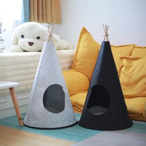 Tenda per animali domestici pieghevole Cat Dog House Bed Puppy Teepee Tappetino per dormire Cuccia per animali portatile lavabile all'aperto @ B30 LJ201225