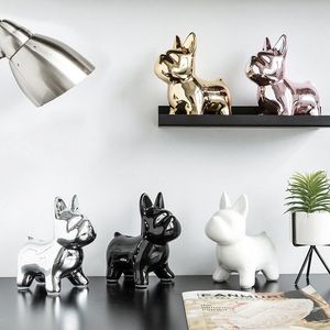 Nordic Ceramics Bulldog Spargris Kreativ Dekoration Söt djur Sovrum Vardagsrum Skrivbord Utmärkning Hantverk Gåva 5 Färg 201125