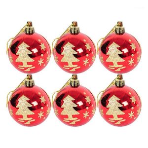 Gift Wrap 6pcs Christmas Ball Hanging Decor Tree Adornment Painted Pendants1