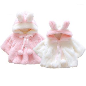 Newborn Baby Girls Fur Winter Warm Coat Outerwear Cloak Jacket Kids Clothes Easter Costume 0-2 Years1