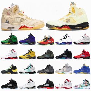 2021 5s Scarpe da uomo 5 Scarpe da ginnastica da uomo OG Fire Red Oregon Alternate Grape Bred Sneakers sportive economiche Taglia 40-47