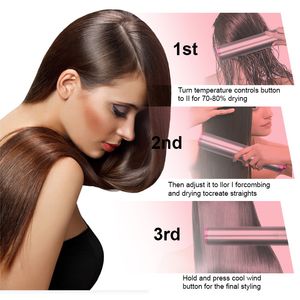 One Step Hair Blow Dryer Hot Air Brush fast Hair Dryer 4 in 1 Negative Ions Hair Salon Volumizer Straightener Comb