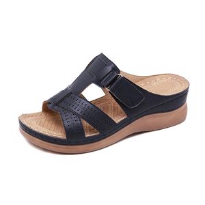 Mulheres Premium Ortopédica Open Toe Sandálias Anti-Slip Shoes Soft Soft Soft Slippers para o verão Best Sale Y200624