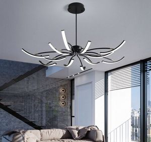 Matte Black/White Finished Modern Led Ceiling Lights for living room bedroom study room Adjustable New Led Ceiling Lamp