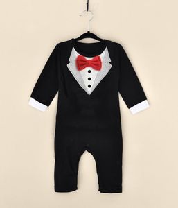 1 zestaw Nowy Noworodek Baby Formalny garnitur Tuxedo Spodnie Kombinezon Dżentelmenem Odzież dla niemowląt Baby Cbumsy Ubrania