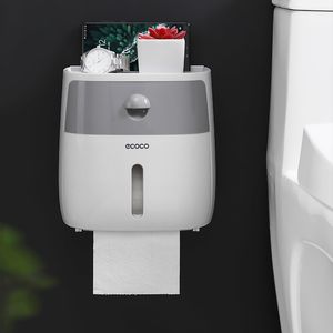 Toothbrush Holder Automatic Toothpaste Dispenser Toilet brush Tissue Box Toilet Paper Holder Bathroom Accessories Set waterproof LJ201204