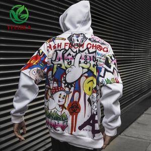Graffiti Dropshipping Hoodie Casual Hip Hop Fashion Streetwear Sweatshirt Manlig Kvinnlig överdimensionerad topp 20102020