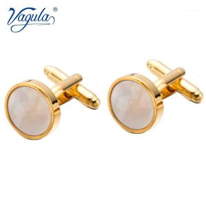 VAGULA Classico color oro placcato Madreperla Rame Gemello da uomo Regalo di lusso Abito da cerimonia nuziale Camicia Bottoni Gemelli 7181