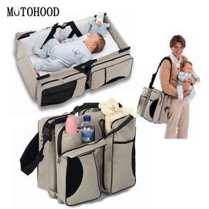 MOTOHOOD Multifunction Diaper Travel Crib Large-capacity Mother's Maternity Baby Stroller Nappy Mommy Bag 201120