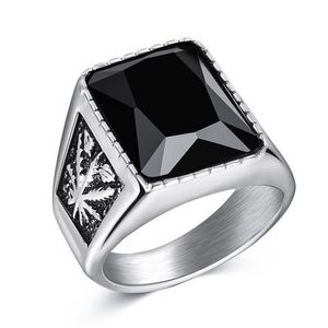 Punk titanium steel anel para homens jóias vquinal sinete anel símbolo nórdico viking motociclista anel de dedo na moda jóias masculina presente