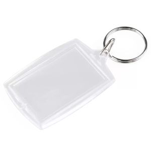 2022 Acrylic Plastic Blank Keyrings Insert Passport Photo Frame Keychain Picture Frame Keyrings Party Gift