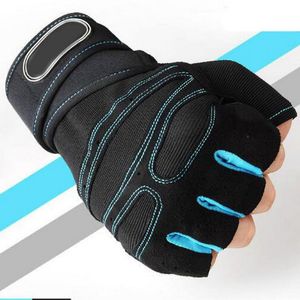 Half Finger Fitness Gloves Weight Lifting Gloves Protect Wrist Gym Training Fingerless Weightlifting Sport Men Women Gloves Q0107