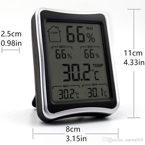 Digital LCD Environment Thermometer Hygrometer Humidity Temperature Meter Big Screen Indoor Household Thermometers And Hygrometer WVT1144 Highest quality