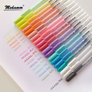 10 pezzi Glage colori assortiti Collezione di cubi Set di penne a inchiostro opaco 3D Scrivi su vetro per dita Glitter per unghie Notebook fai da te Y200709