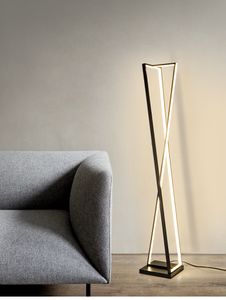 Lampada da terra a LED leggera design in stile di lusso divano del soggiorno verticale Studio moderno della camera da letto Nordic Lampada da terra bianca / nera semplice