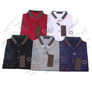 Sommer-Herren-Poloshirt, modisches Design, Revers, atmungsaktives T-Shirt, bedrucktes, beschriftetes, lässiges Top, 5 Stile