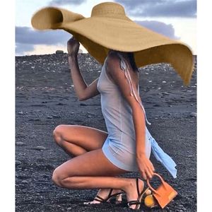 Chapéus de praia grandes borda grande para mulheres moda grande tampa de palha uv proteção dobrável sol shade chapéu tampa # t2g y200714