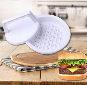 햄버거 금형 제작자 다기능 샌드위치 고기 주방 바베큐 도구 DIY 홈 요리 도구 화이트 RRF14276