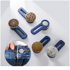 2pcs Free Sewing Buttons Adjustable Disassembly Retractable Jeans Waist Button Metal Extended Buckles Pant Waistband jllSdu