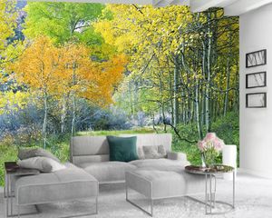 3d Обоев для спальни Romantic Home Decor 3d обои Красивый Осенний пейзаж Романтический пейзаж 3d обои Mural