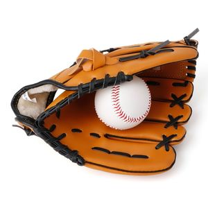 Sporty na świeżym powietrzu Brown Praktyka Lewa ręka Baseball Rękawiczki Wyposażenie softballowe Rozmiar 10.5 Dla dorosłych Mężczyzna Kobieta Training Rękawica Q0114