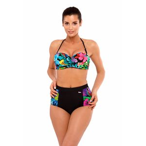 Venda superior duas peças maiôs conjunto de biquíni cintura alta senhora fatos de banho feminino biquíni flor impresso verão beachwear sutiã maiô