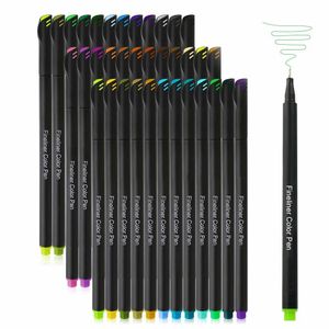 Journal Planner Pens 36 Colorido Point Markers Fine Dica Desenho Caneta Porosa Fineliner Caneta para Journaling Escrita Art Office 201102