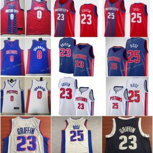 Blake 23 Koszulki do koszykówki Derrick 25 Rose Ja 12 Morant Edition Jersey Detroit Szyte 2021 Miasto