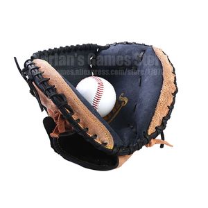 Suede Leather Infielder Baseball Glove & 1 Ball Baseball Set Mitten Baseball Mitt Q0114