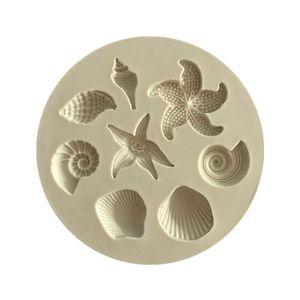 2022 neue Seestern Kuchen Form Ozean Biologische Muschel Muscheln Schokolade Kuchen Silikon Form DIY Schokolade Form Küche Flüssigkeit Kuchen Werkzeuge