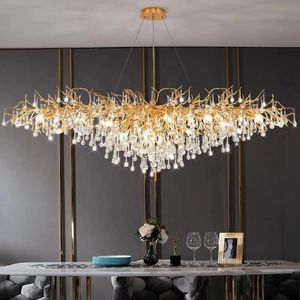 Chandeliers Luxury LED Crystal Gold Modern Ceiling Hanging Lamp Lustre For Bedroom Kitchen Dining Living Pendant Lights Fixtures