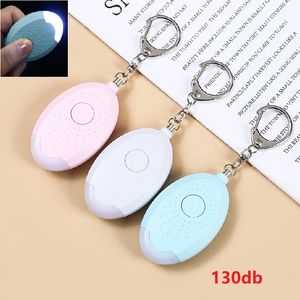 130db Egg Shape Self Defense Alarm Girls Women Kids old men Security Protect Personal Safety Scream Loud Keychain 4 colors