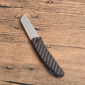 Specialerbjudande 0230 EDC Pocket Folding Knife D2 Stone Wash Blade CNC Carbon Fiber Handle Folding Knives With Retail Box