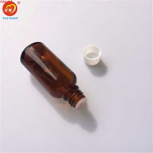 Partihandel 30ml Amber Glass Flaskor med läckage bestämt stoppkeps flytande burkar Essentiell oljekåpa 24PC / Lothigh QualTity