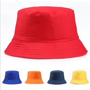 Designer Bucket chapéu liso verão sol chapéus dobrável praia em branco chapéus de pesca de esportes cor sólida borda borda