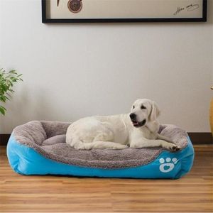 Drop transport multi-color pet big dog bed warm house soft nest basket waterproof kennel cat puppy large Y200330