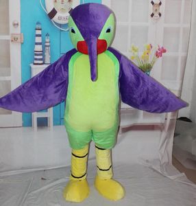2019 Hot Sale Green Bird Mascot Kostym för vuxen att bära