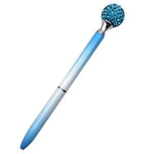 Atacado de luxo cristal diamond ballpoint canetas de aço inoxidável bola de metal caneta estudante de presente escola escola material de escritório assinatura