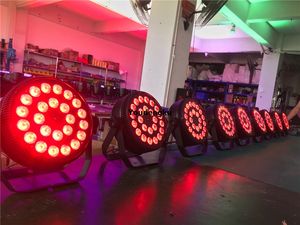 4ピースDJホームパーティーステージウェディング24x10W RGBW 4in1 LEDフラットスリムPAR 64 CAN DMX PARライト