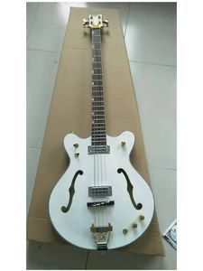 Wholesale jazz bass resale online - custom new string jazz electric bass top quality white