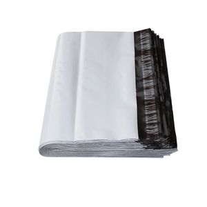 100 pcs Branco Courier Bag Express Envelope Sacos de Armazenamento Self Adesivo Produto Bolsa de Embalagem Plástica para Couriers