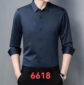 Wholesale bright blue shirts for sale - Group buy Brand New Navy Blue Black Burgundy Men Shirt soft and silky with bright diamonds Long Sleeve Groom Shirt Men Small pointed collar fold Formal Occasions Dress Shirts